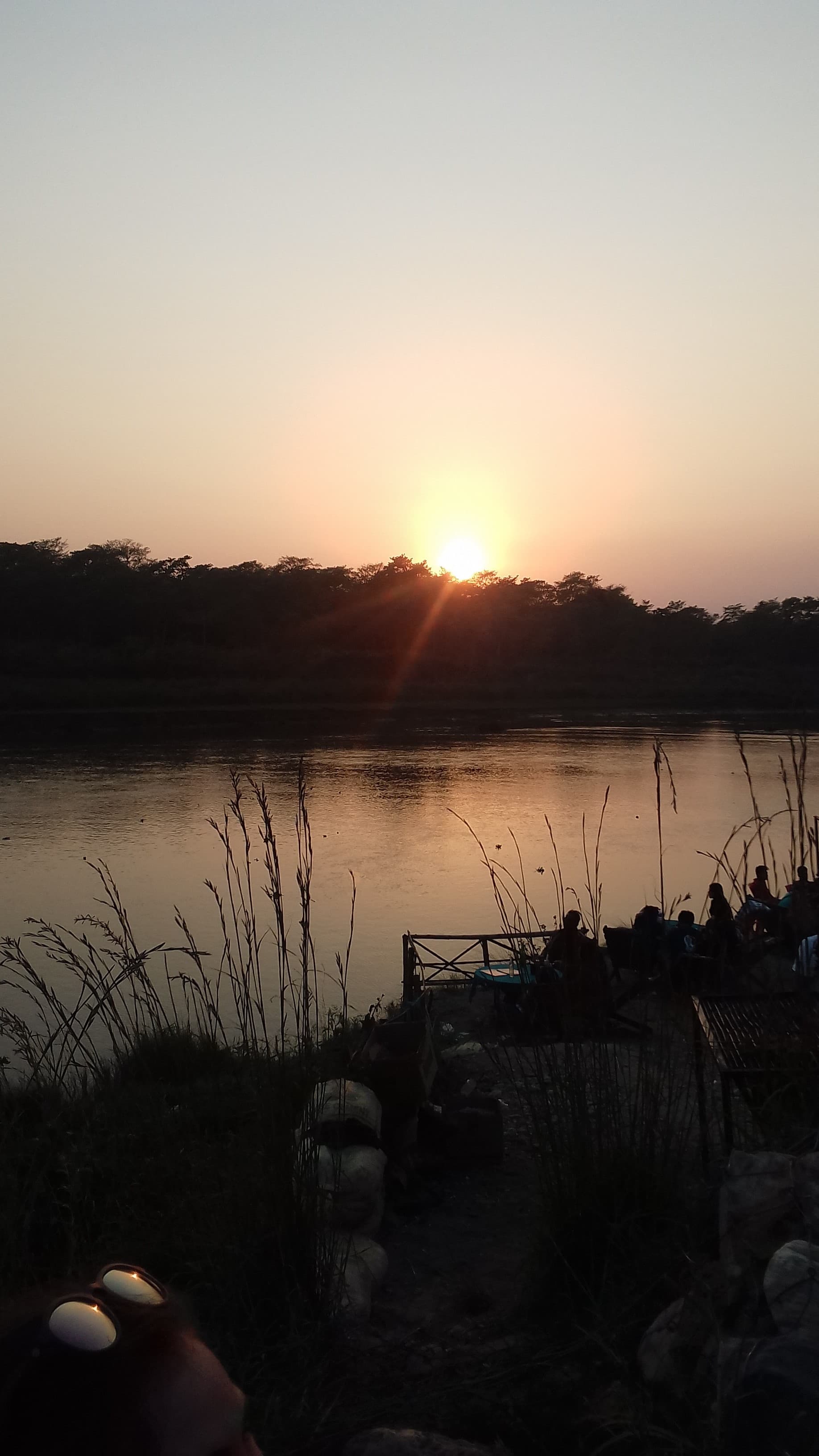 Beautiful sunset view from Sauraha, Chitwan